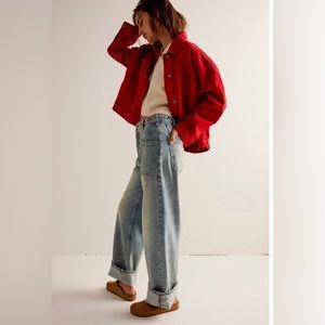 We the Free Palmer Cuffed Wide Leg Jeans, NWT size 26